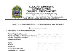 Formulir Pengajuan Keberatan Informasi Publik